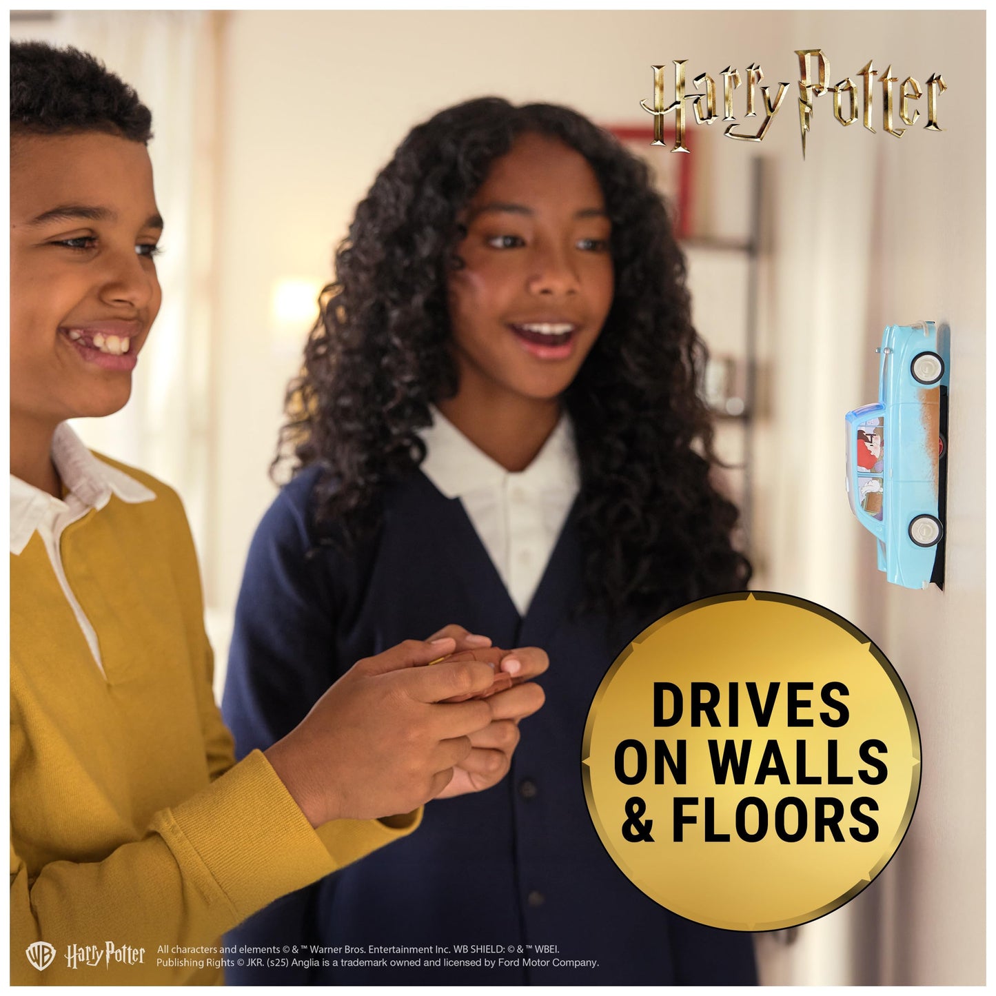 Wizarding World Harry Potter, Weasley’s Flying Remote Control Car with Zero Gravity Technology, Drives Indoors on Walls & Floors, Kids Toys for Ages 6 and up