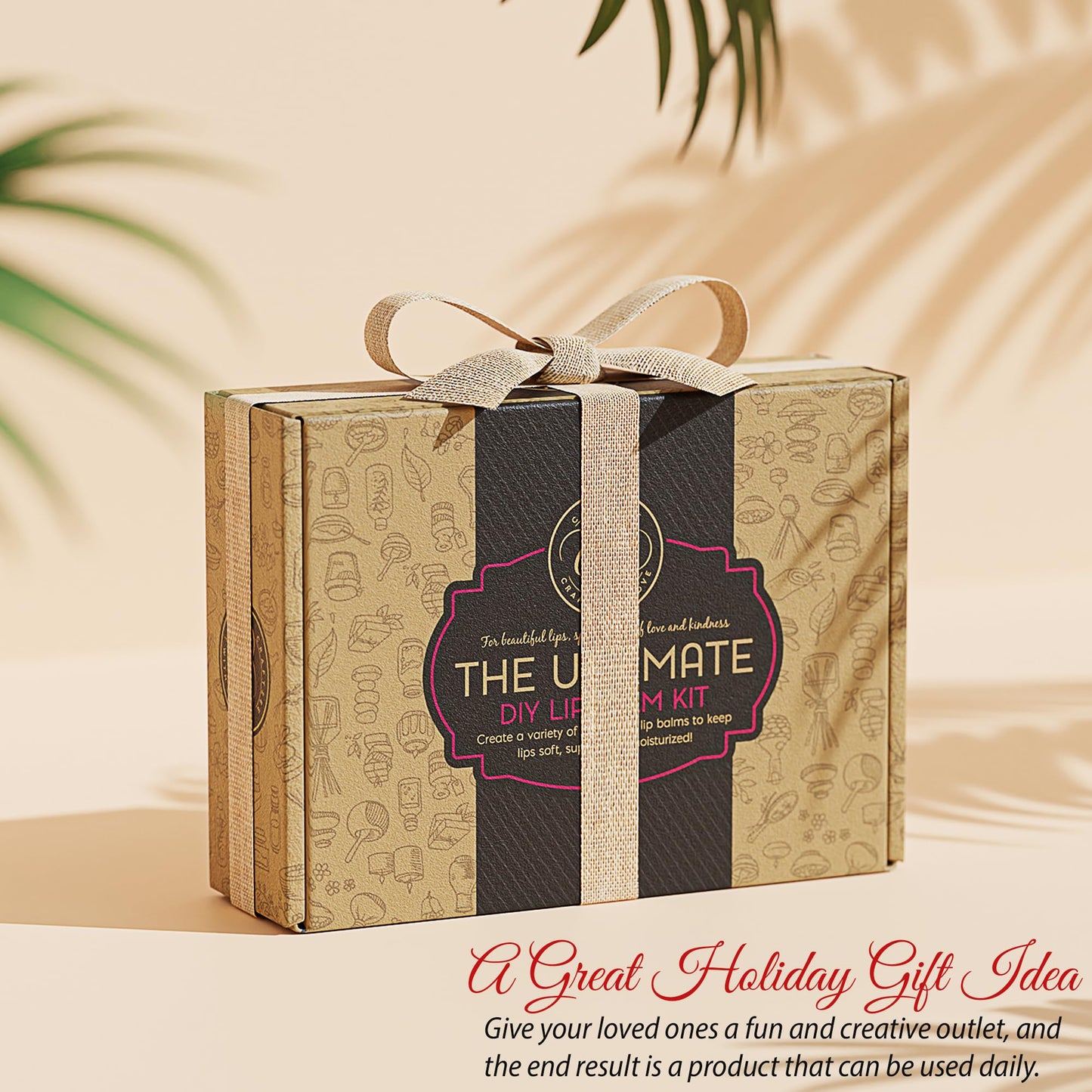 CraftZee 𝗣𝗥𝗘𝗠𝗜𝗨𝗠 Lip Balm Making Kit. DIY Lip Gloss Pack, Natural Beeswax, Shea Butter, Sweet Almond Oil, Essential Oils, Tools, Instruction Manual, Adult Craft Kit