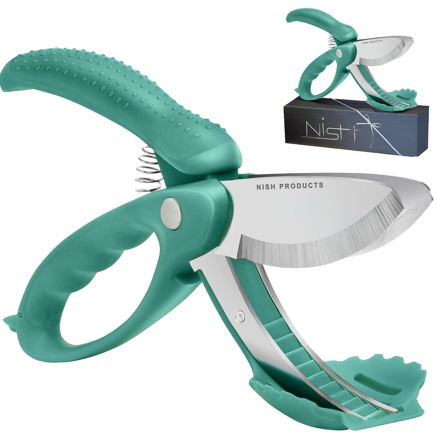 Upgraded Heavy Duty Kitchen Scissors - Multifunction Double Blade Salad Tossing and Chopping Tool