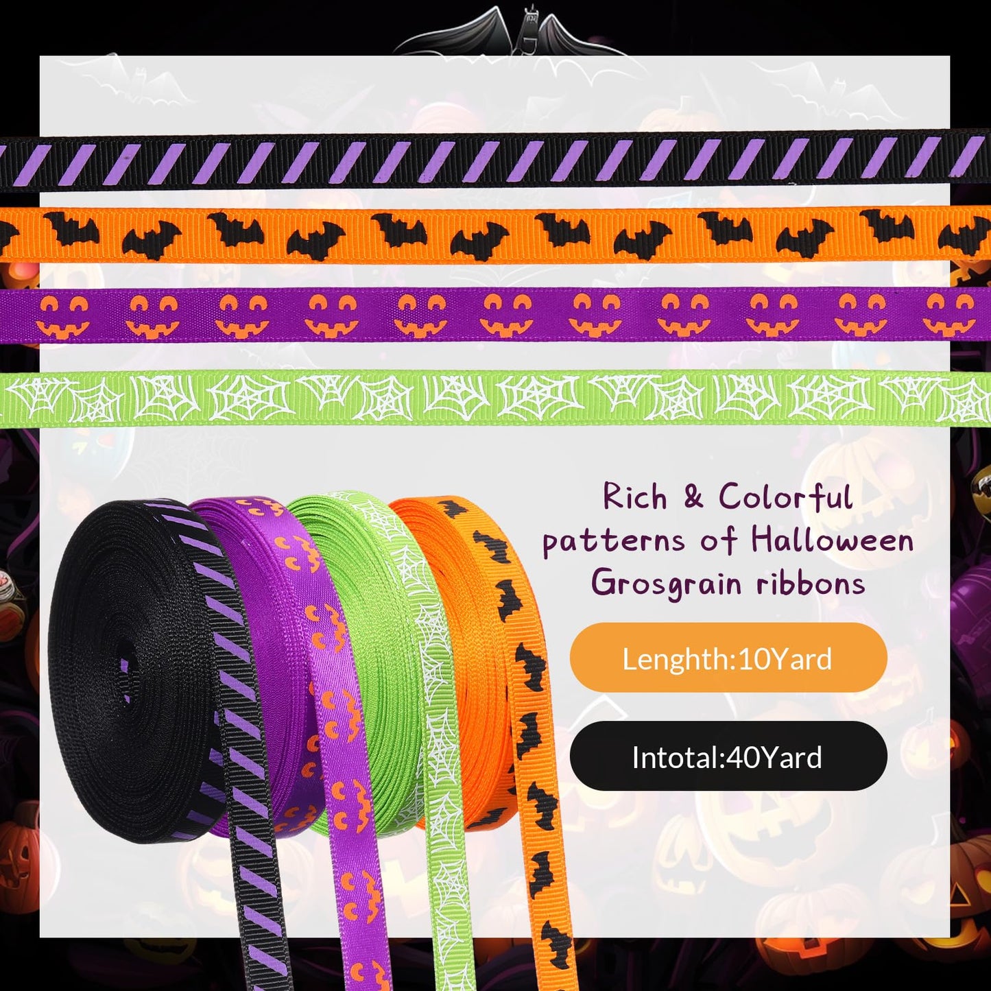 Civaner 324 Pcs Halloween Trick or Treat Gifts Set Include 120 Plastic Spider Rings 200 Disposable Gloves 4 Rolls Halloween Ribbon for Halloween Costume Accessories Party Decor Supplies DIY Crafts