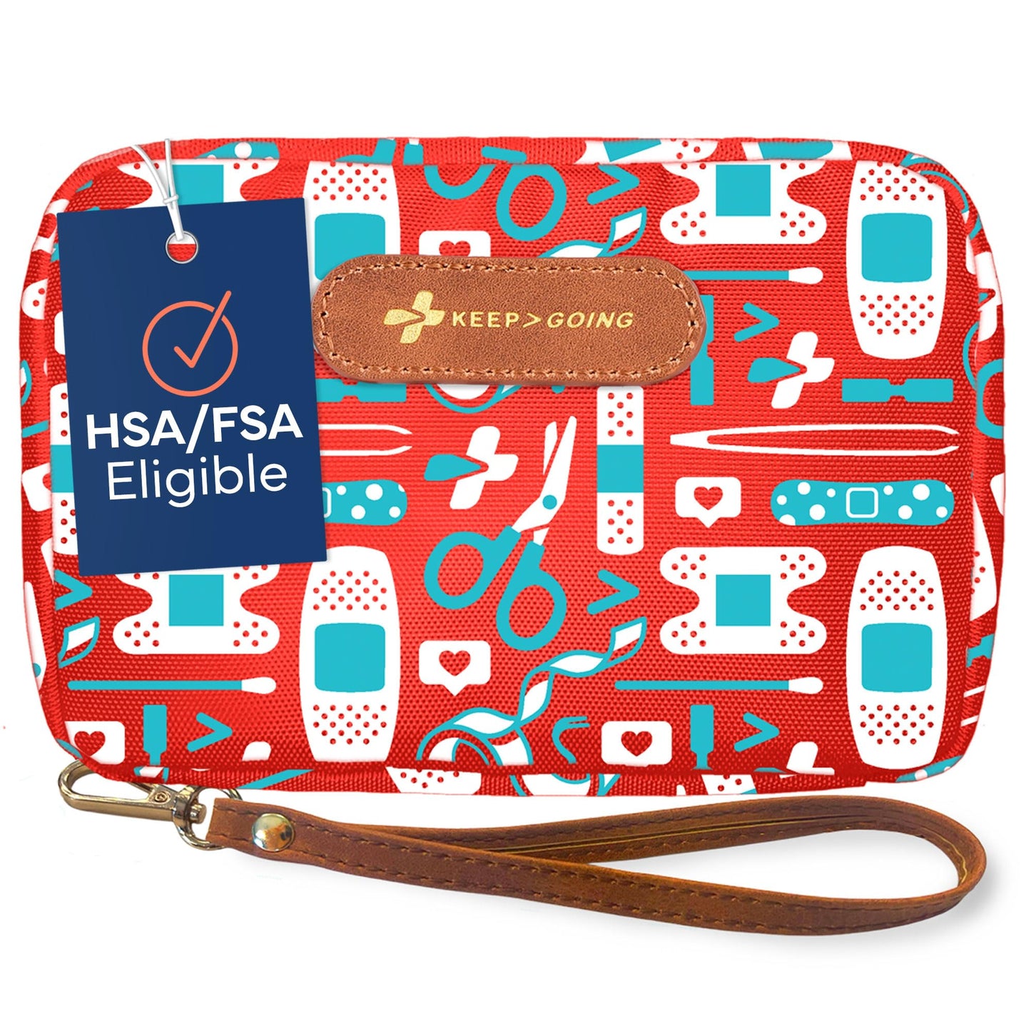 KeepGoing Travel First Aid Kit for Kids – 130 Pc. for Car, Home, Purse, Diaper Bag & Backpack with Latex-Free Bandages - Mini First Aid Kit Travel Size TSA-Approved