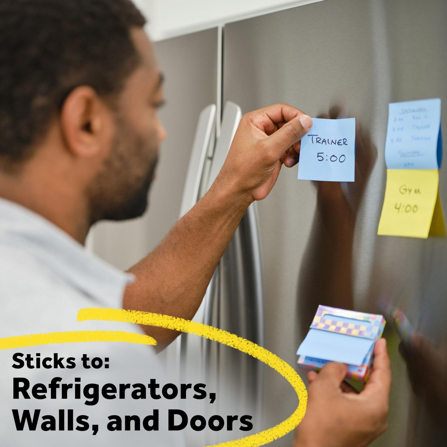 Post-it Super Sticky Notes-to-go Pop-Up Notes, 3 in. x 3 in., 6 Dispensers with 540 Total Pastel Sticky Notes in Citron Yellow Color, Great for School, Office, Classroom, or Home