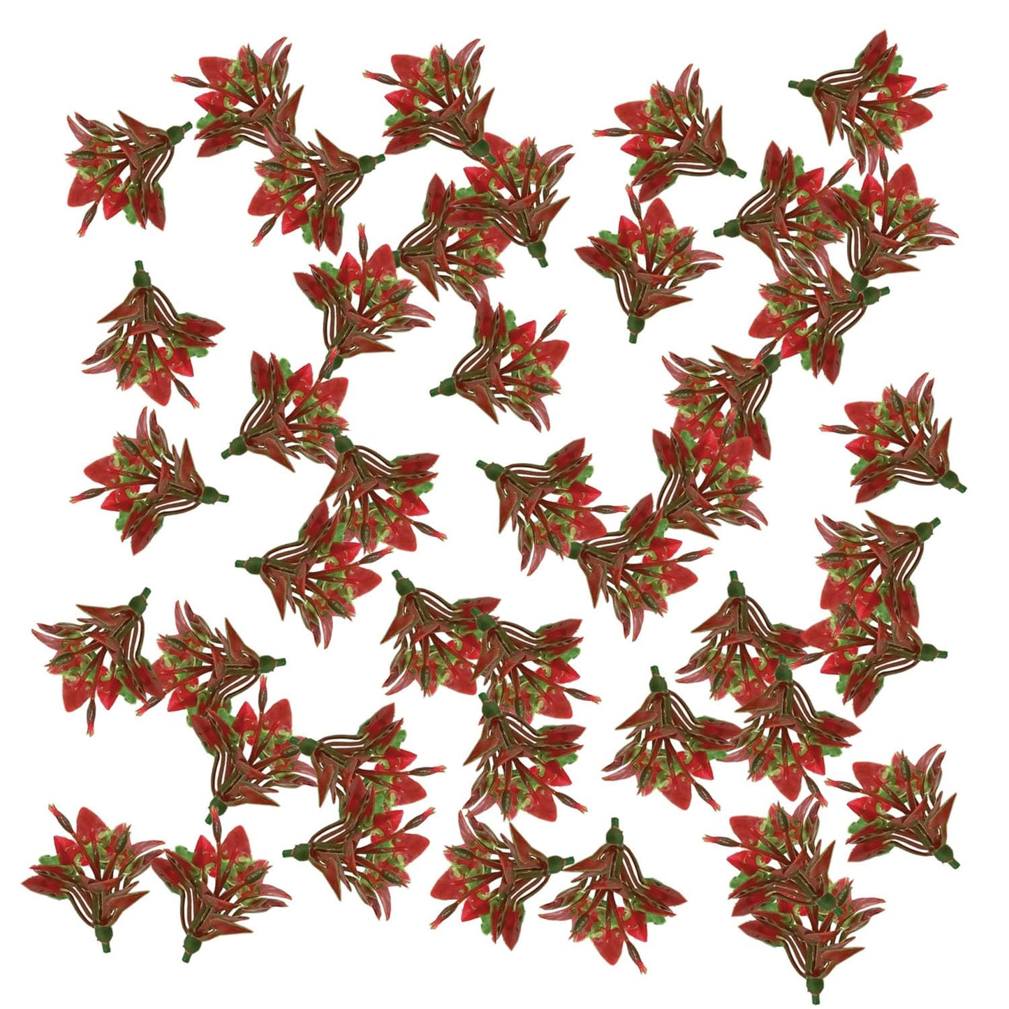 OrgMemory Mini Model Grass, 200 Pcs, Mixed Model Plants, Miniature Plants for School Project DIY Miniature Colorful Flower
