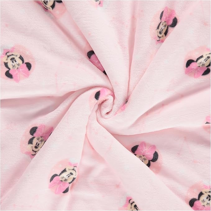 Disney Mickey Mouse, Minnie Mouse, Winnie The Pooh, Lilo and Stitch 2-Ply Infant Blanket - Soft Fleece with Polyfill - Cozy and Warm Baby Blanket for Baby Boys and Girls, 30x40 Inches
