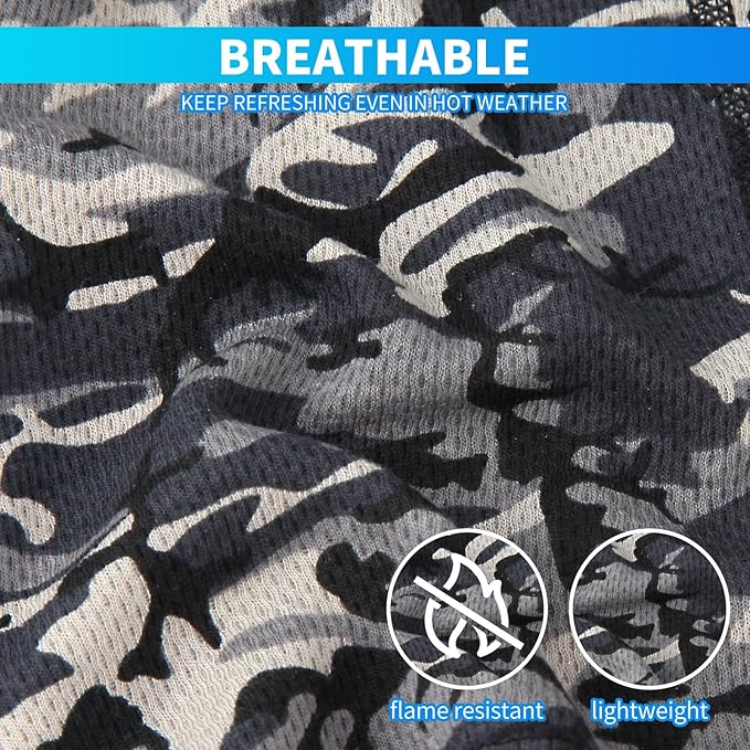 FR Balaclava Summer Face Mask Fireproof for Welding Racing UV Resistant Comfortable All Day Wear Safety Head Cover
