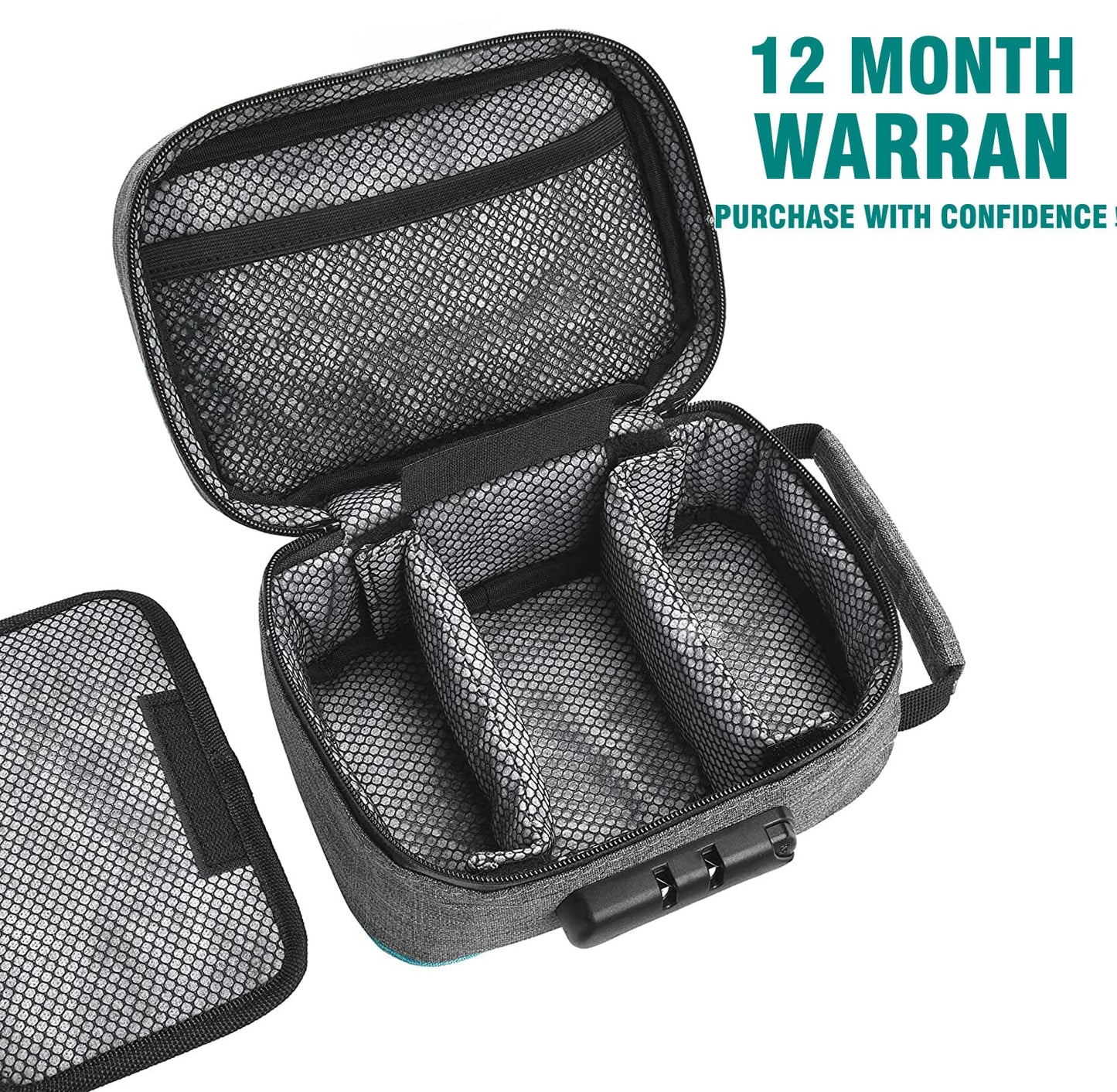 OZCHIN Smell Proof Bag with Combination Lock File Organizer Case Container Medicine Odorless Storage Lock Box Great Gift for Friend