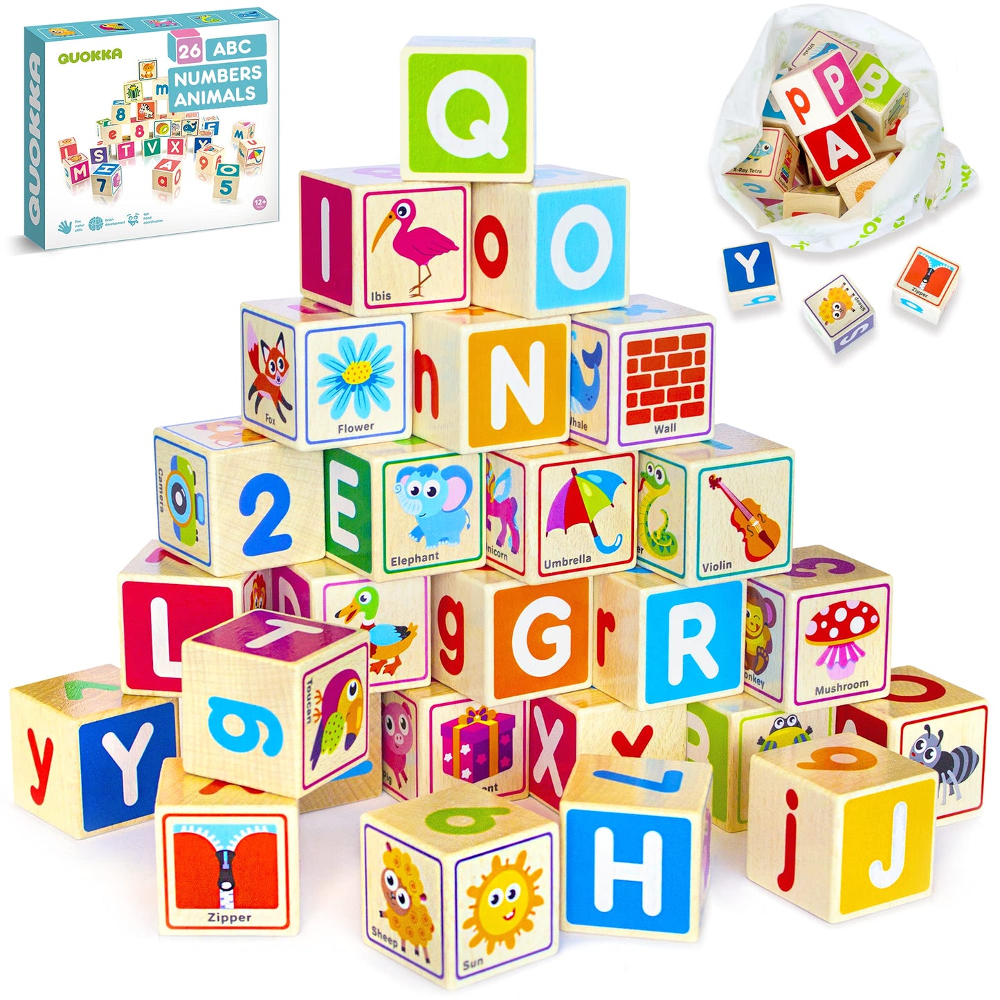 QUOKKA Wooden Blocks & Puzzles for Toddlers