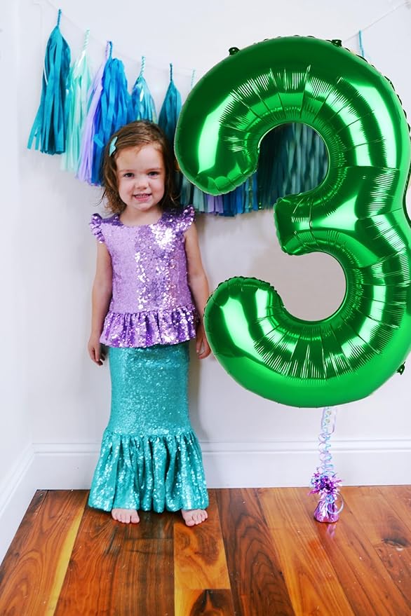 Number 0 Balloons 40 Inch Dark Green Number Balloons for 10 20 30 40 50 60 70 80 90 100 Numbers Balloon Birthday Decorations Wedding Event Baby Shower