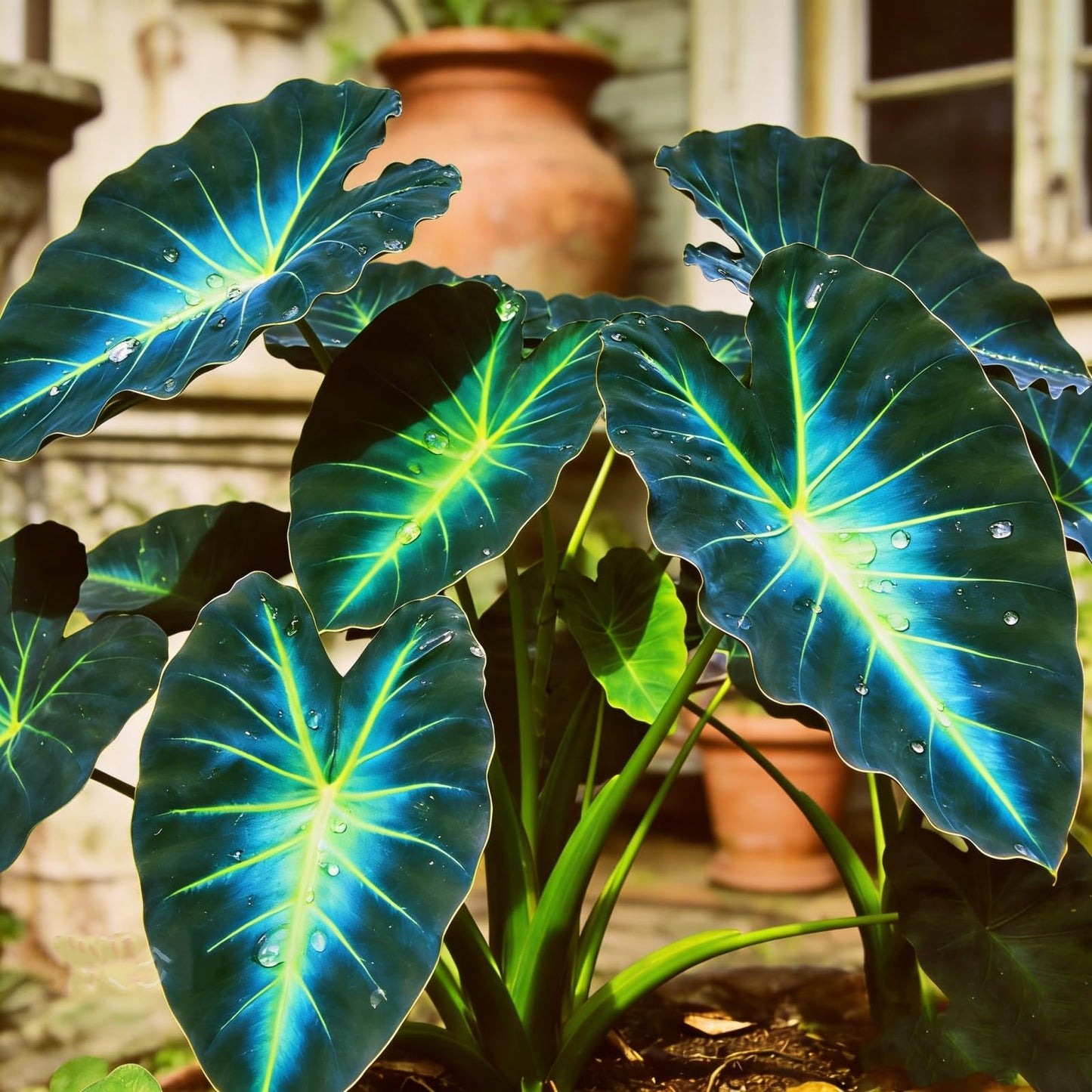 mkiytfdn Elephant Ear,Giant Tropical Foliage for Year After Year Garden Growth-10BULBS-B