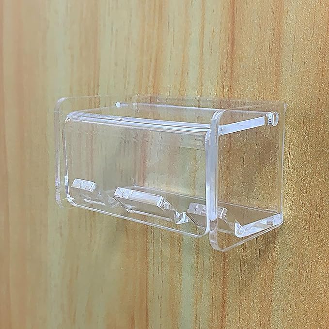 Toothbrush Holder Wall Mounted with Cover for Bathroom, 2 Slots Toothbrush Storage Organizer for Shower, Self Adhesive Toothbrush Hanger Rack for Dorm, Cabinet (Clear)