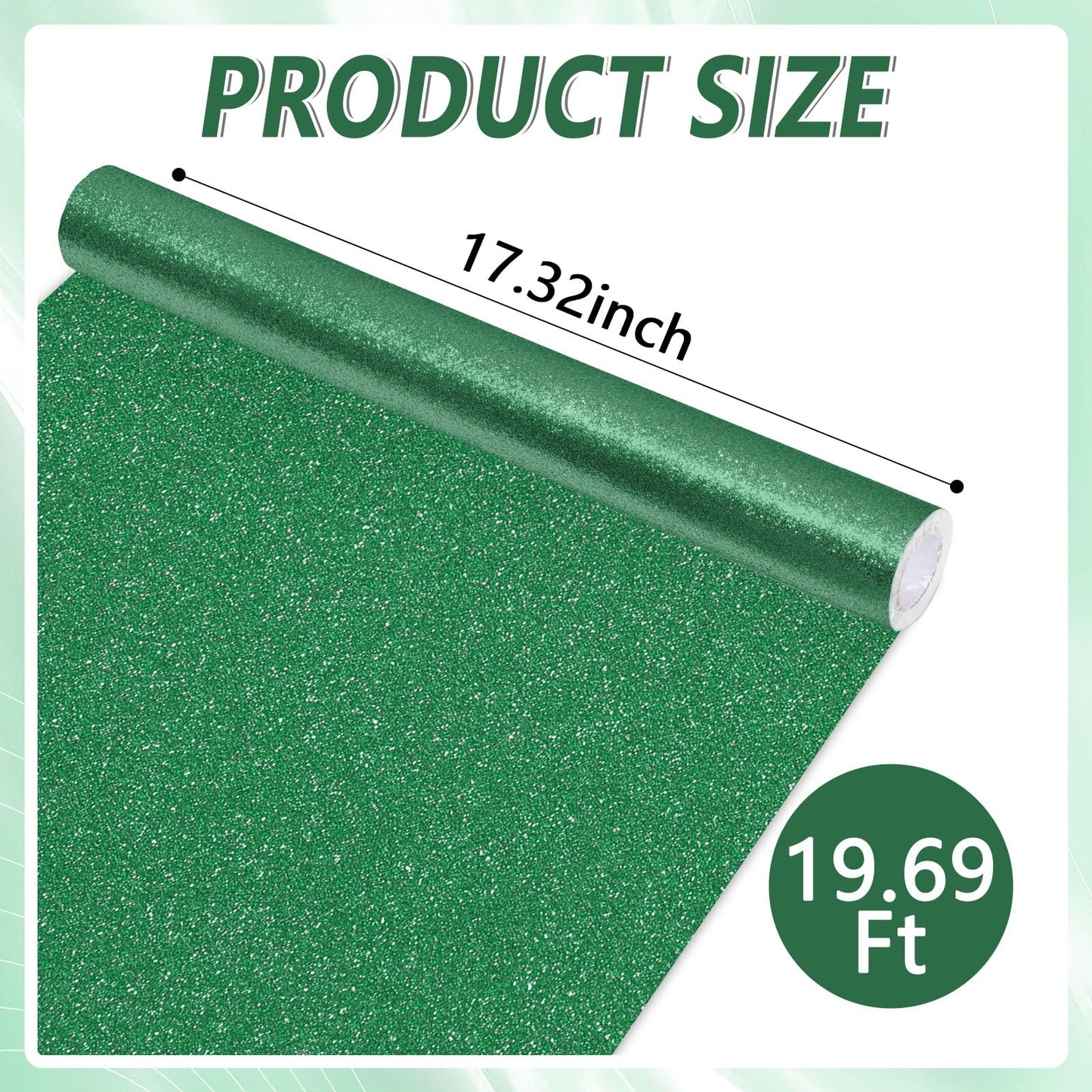 Glitter Green Paper Roll for Bulletin Board DIY Crafts Paper Glitter Wallpaper Dark Green Wrapping Papers 17x240 Inch Sparkle Poster Board Background Wallpaper for Home Office Classroom Decor