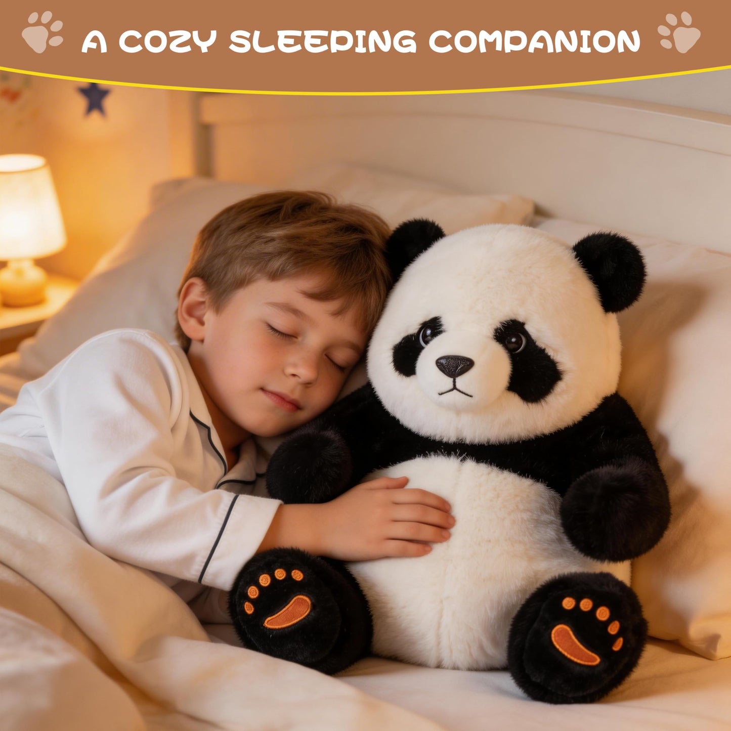 Riverwar Big Panda Stuffed Animal Plush Toy,18" Large Size Cute Giant Cuddly Soft Gift for Babies, Boys, Girls,Girlfriend on Christmas, Valentine's Day