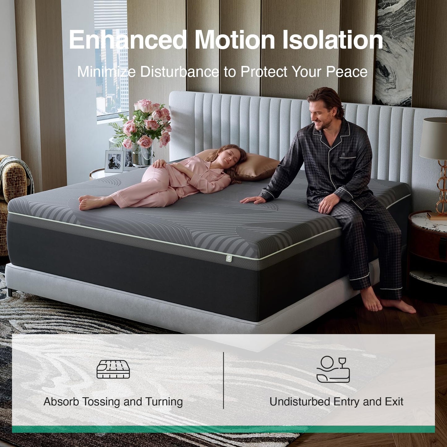 Novilla 14 Inch Queen Mattress, Queen Memory Foam Mattress with AiryFlow Cooling System for Cool Night, Pressure Relief, Ergonomic Support for Spinal Alignment, CertiPUR-US Certified, Medium Firm