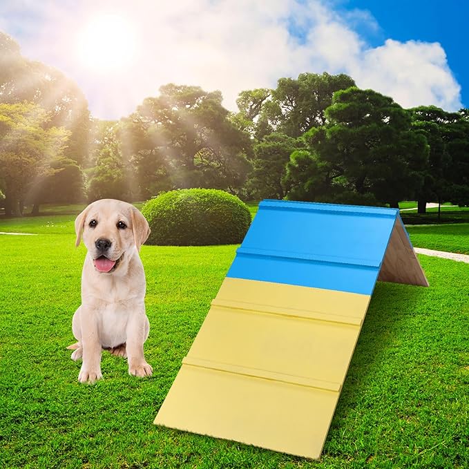 Spiareal Dog Agility Equipment 83.5'' x 24'' A-Frame Training Obstacle Ramp
