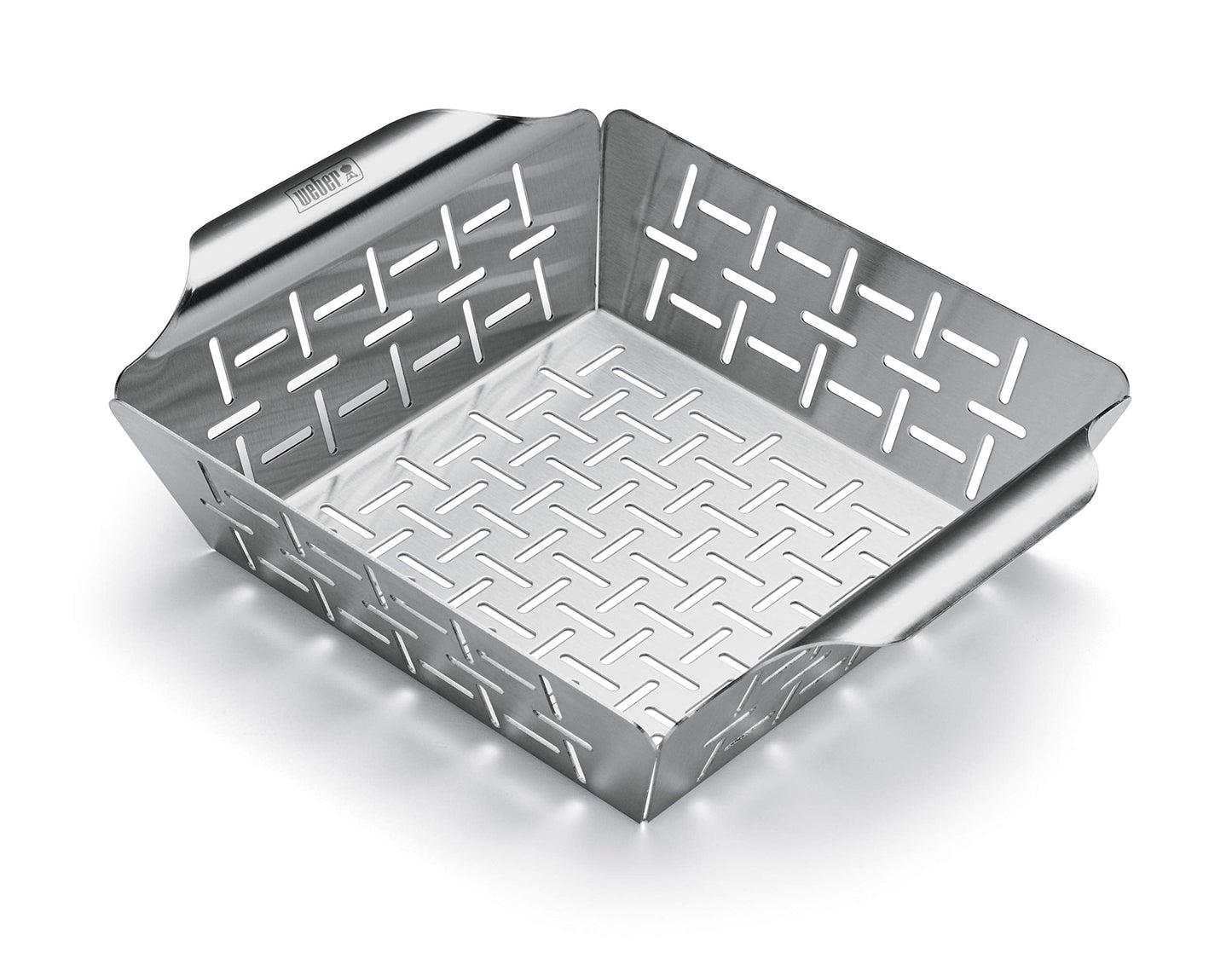 Weber Style Small Stainless Steel Vegetable Basket – Durable Grill Basket for Side Dishes, Fits All Weber Grills, Silver