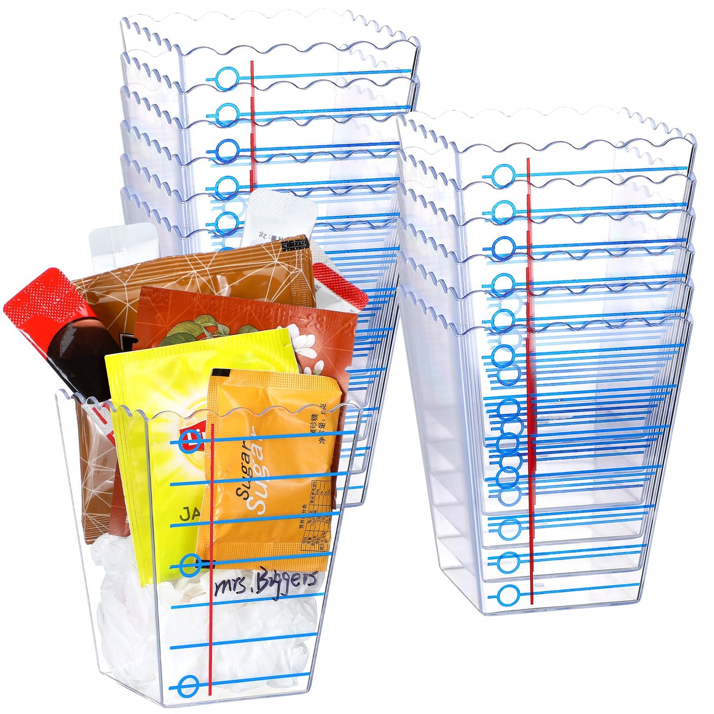 Mimorou 12 Pcs Teacher Gift Box Teacher Appreciation Gift Container Thank You Pencil Notebook Composition Book Crayon Candy Popcorn Holders for End of Year Graduation Party (Lined Style)