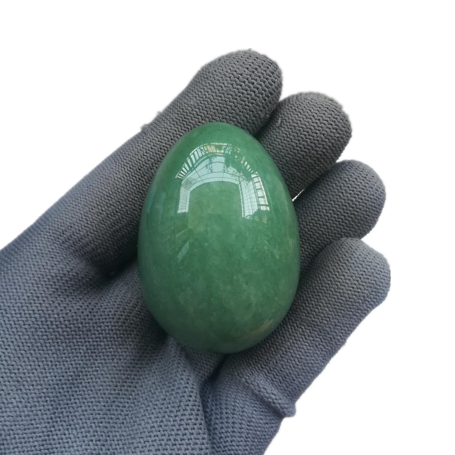 Sunshcat Natural Green Aventurine Egg Shaped Meditation Chakra and Home Decor Balance Crystals and Healing Stones Statue Set,35 * 50mm Easter and Thanksgiving Gift,with Wooden Bracket