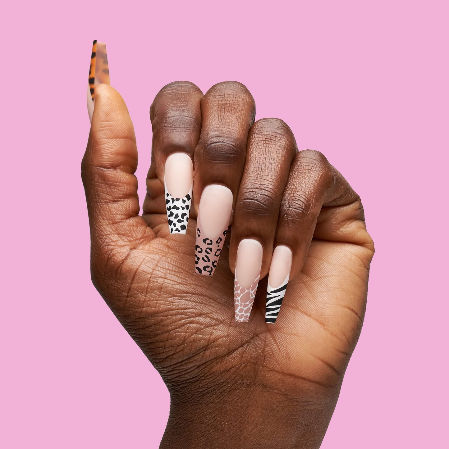 The Nailest - Instant Luxury Acrylic Press-on Nails-C-curve Long Coffin- Wilderness