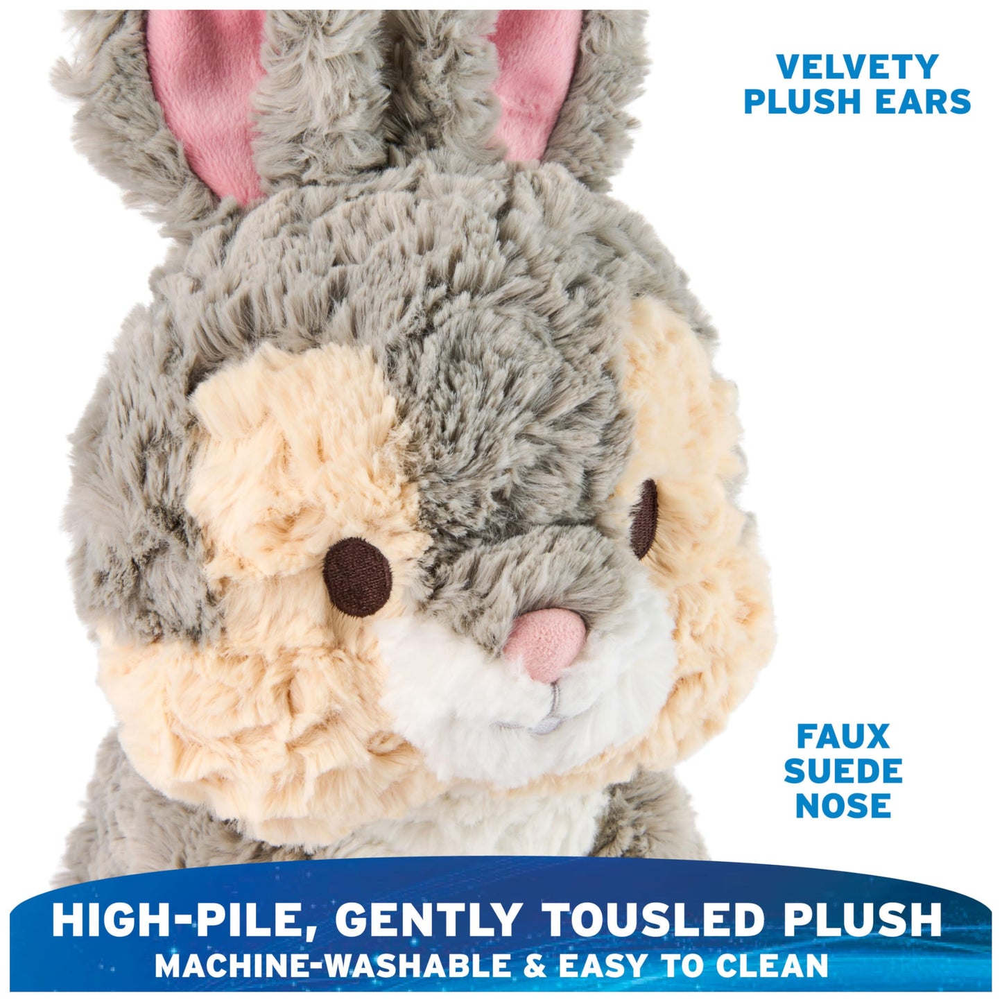 GUND Disney Official Thumper Plush, Disney Cozys Collection, Bambi Toys, Bunny Rabbit Stuffed Animal for Ages 1 and Up, Gray, 10”