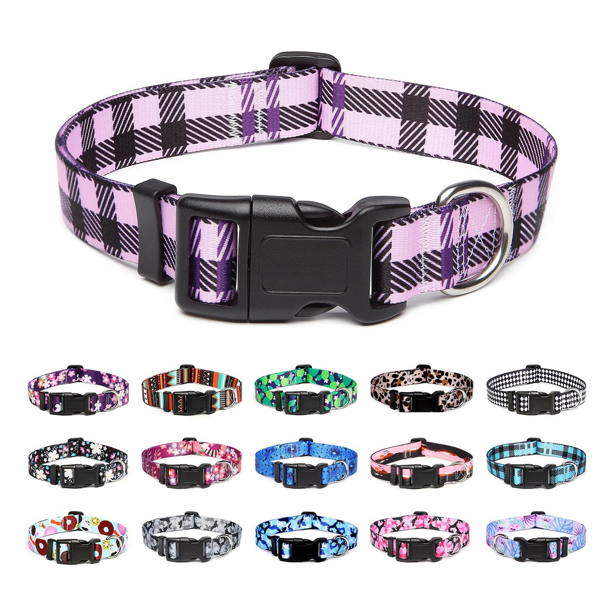 Mercano Adjustable Dog Collar - Special Design Patterns, Soft Nylon Comfortable Sturdy Pet Collar for Small Medium Large Dogs (XS, Tribal Red)