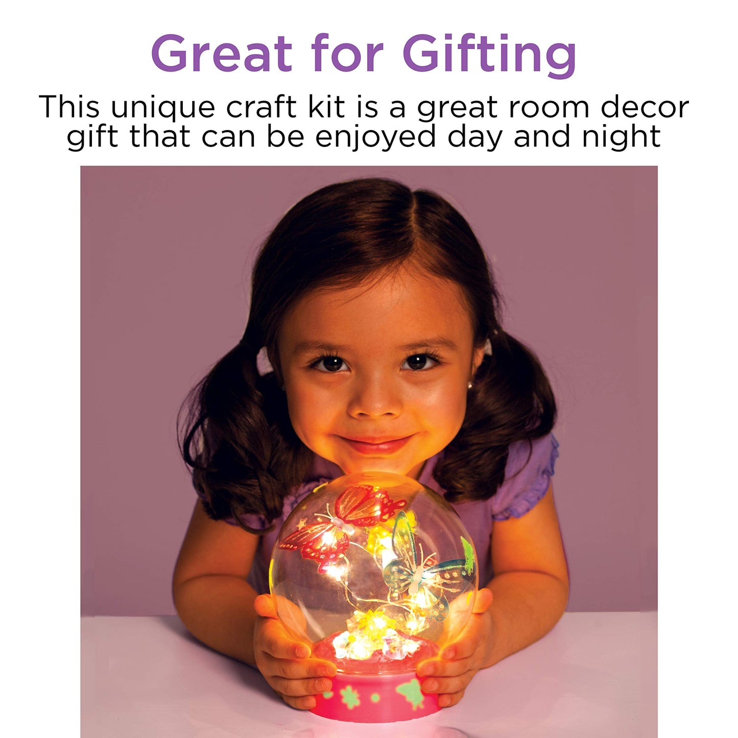 Creativity for Kids Butterfly Fairy Lights Kit | Create a Glowing Fairy Night Light with Butterflies & Sparkle | Relaxing DIY Craft & Imaginative Room Décor for Kids Everywhere (Ages 7+)