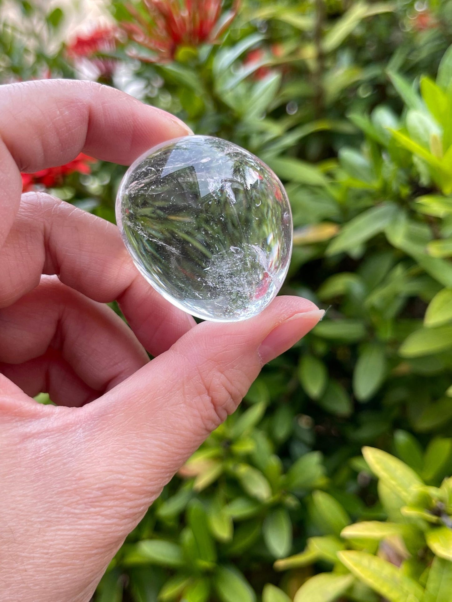 GAF TREASURES 5 Pcs Clear Quartz Tumbled Stones, Polished Natural Clear Quartz Gemstone, Clear Quartz Healing Crystals (Clear Quartz)