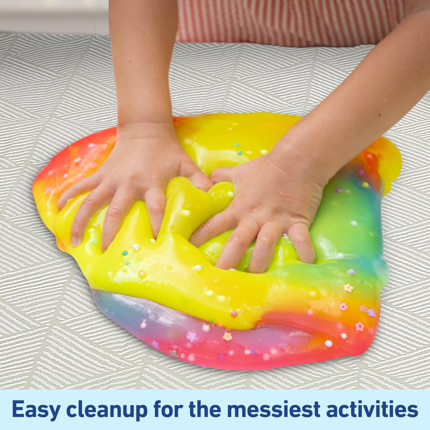 Graco Baby Disposable Splat Mats, 30 Sheets with Assorted Designs, 47" x 40", Eco-Friendly Floor Protector for Mealtime, Home & Restaurant Use