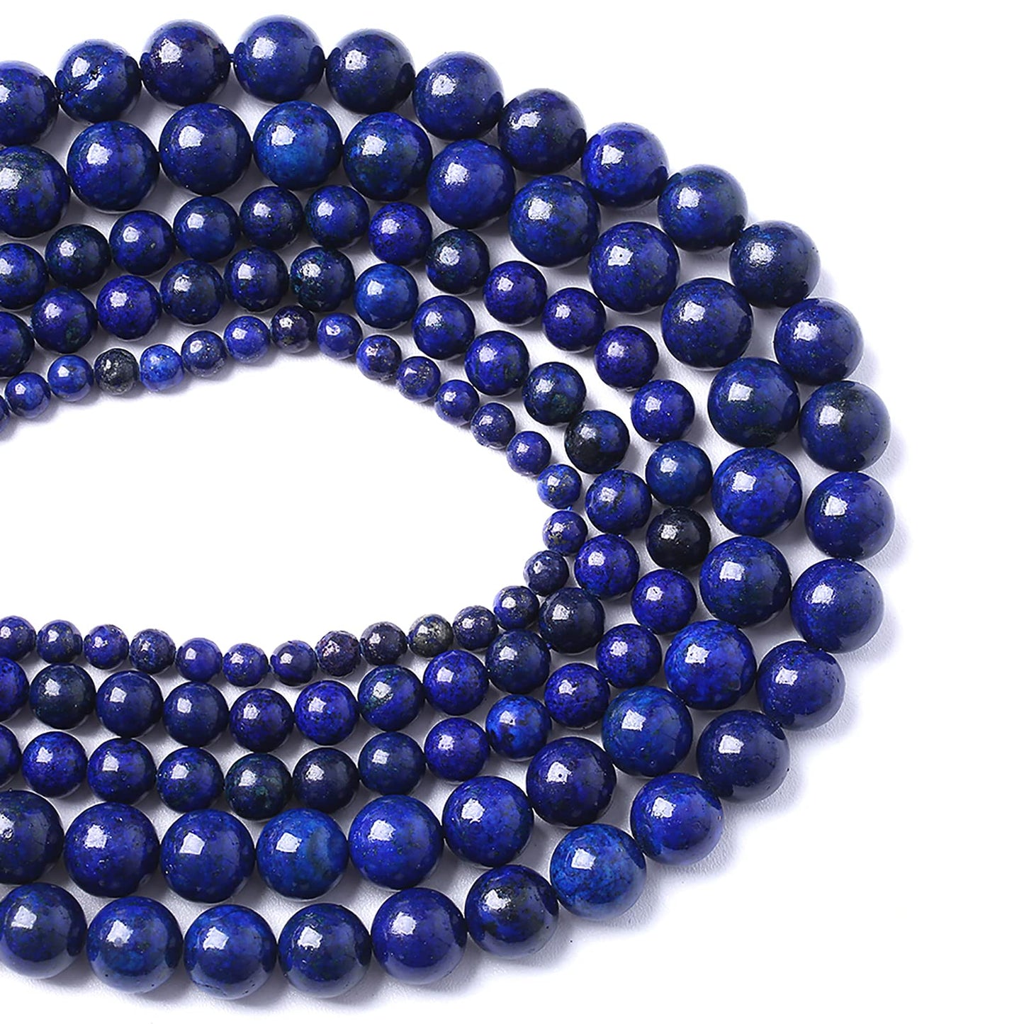 10mm 36pcs Natural Stone Beads Lapis Lazuli Stone Crystal Energy Healing Power Stone Beads for Jewelry Making DIY Bracelet Necklace Accessories(Lapis Lazuli Stone, 10mm)