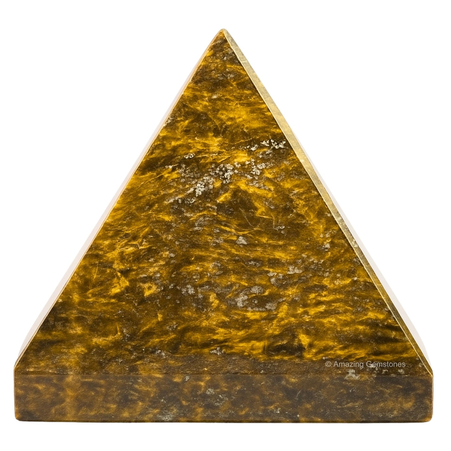 Amazing Gemstone Bronzite Pyramid Crystal Healing Stones - 2" Great Pyramid Figurine of Natural Stone Pyramid for Meditation, Reiki, Chakra Balancing and Crystal Pyramids Grid