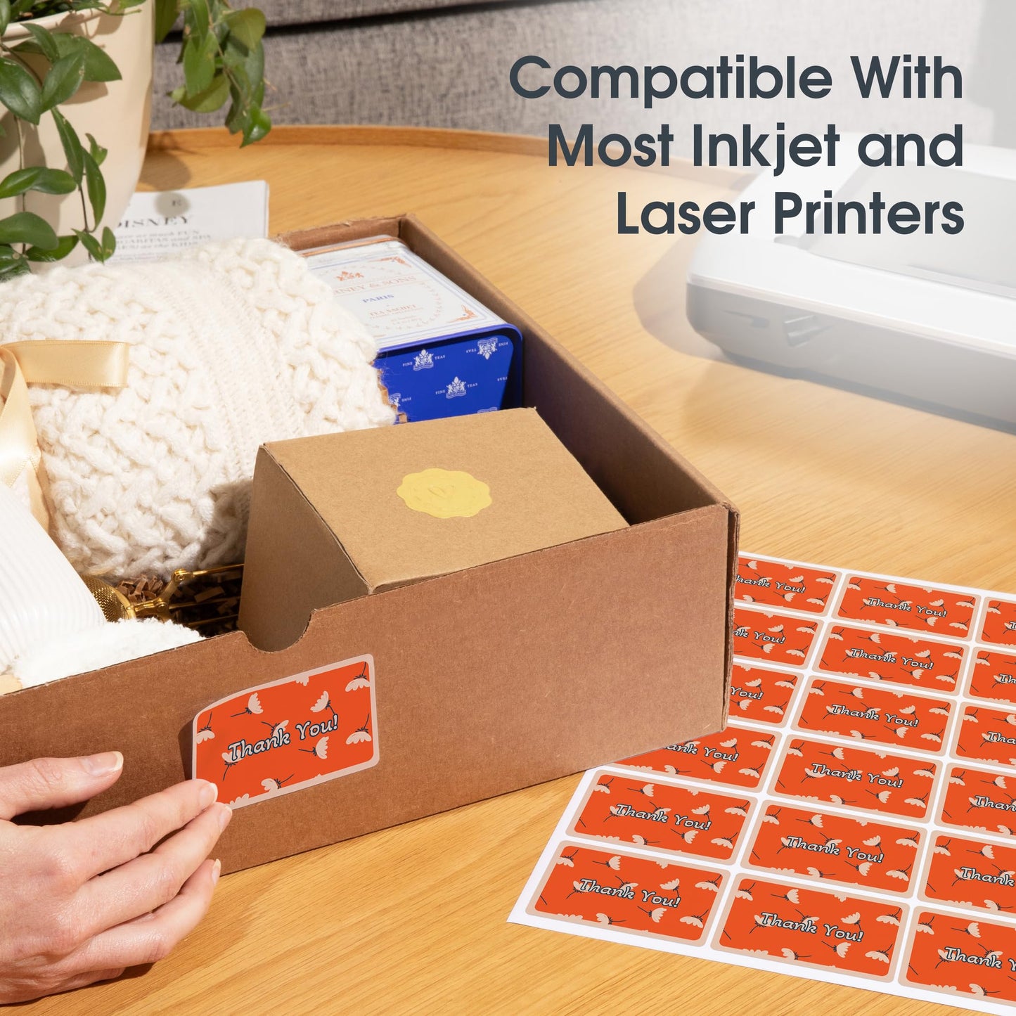 8.5" X 5.5" Matte White Printable Half Sheet Shipping Labels (100 Sheets, 200 Stickers) Mailing and Address Labels for Laser & Inkjet Printers - Spartan Industrial Template R025