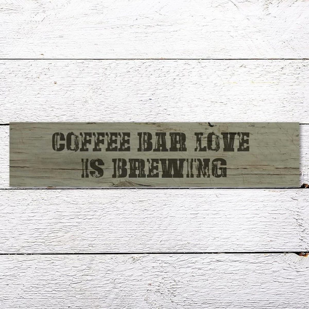Generic Funny Wood Sign Coffee Bar Love is Brewing Rustic Wooden Hanging Sign Home Farmhouse Kitchen Wall Decoration 16 x 4 Inch