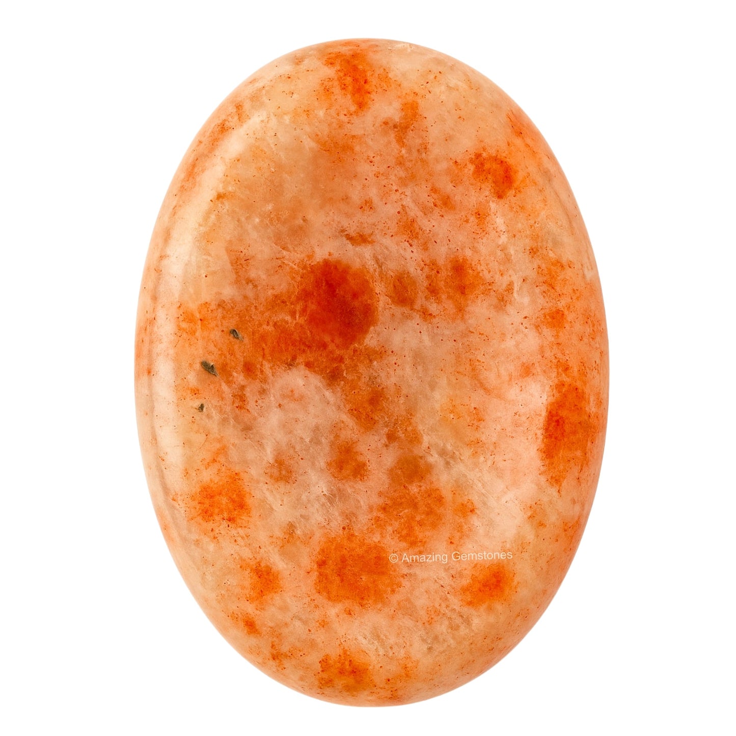 Amazing Gemstone Sunstone Worry Stone, Healing Crystals - Piedra Crystal Fidget for Gift, Meditation, Calming, Relaxation, Stress Relief