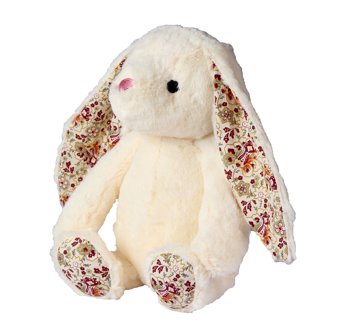 Petlou Durable Plush Rabbit Dog and Cat Toys with Multi-Squeaks and Crinkle Paper.15-Inch Beige Colour