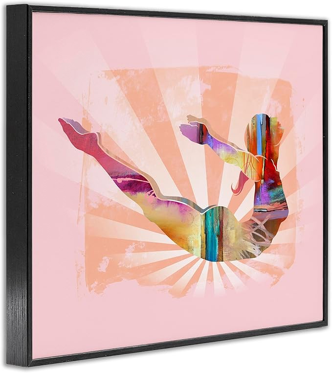 Stupell Industries Abstract Mindfulness Exercise Framed Giclee Wall Art Design by Tim Parker, Black Framed, 14 x 11