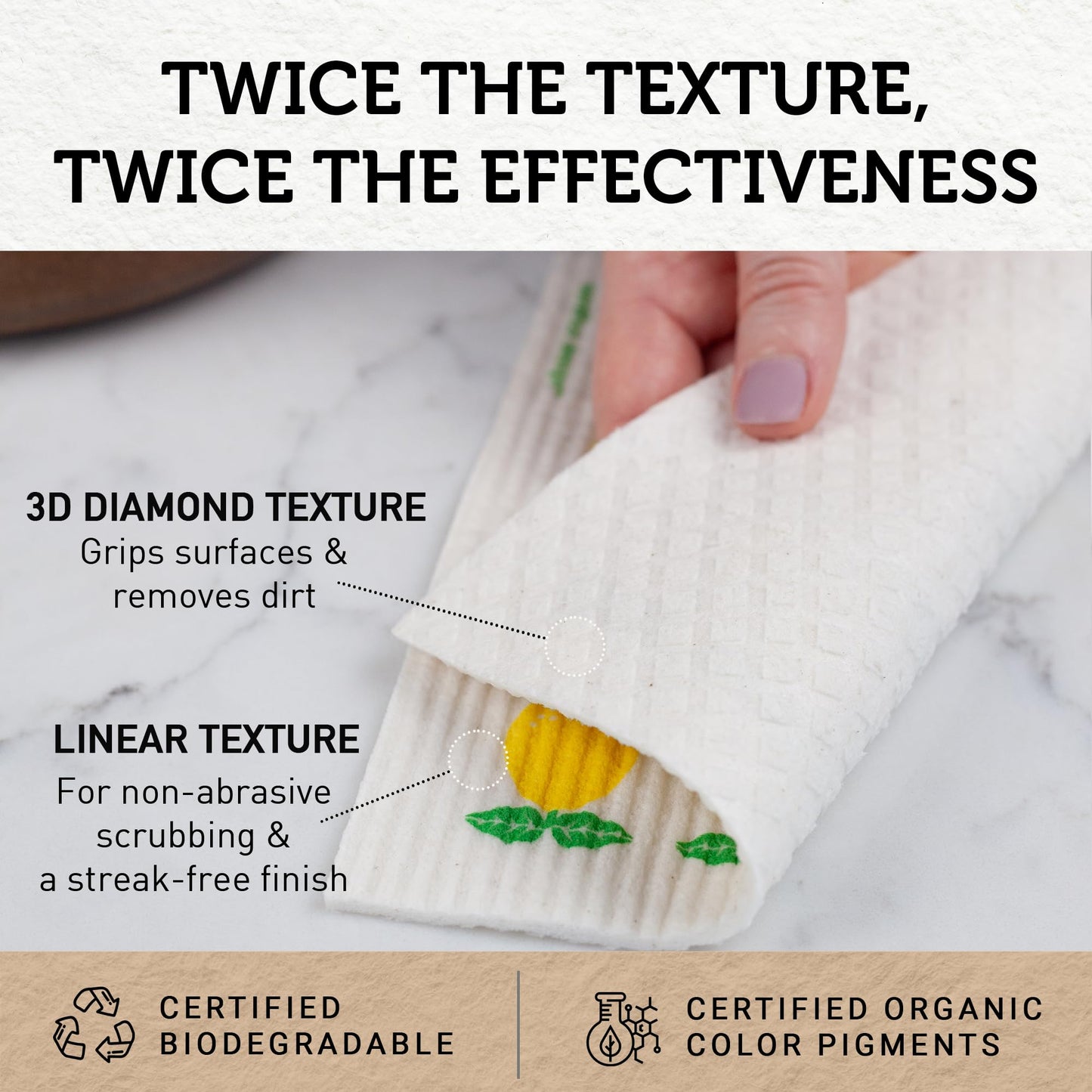 Nordhus Design Swedish Dishcloths (10 Pack) – Reusable Swedish Dish Cloths for Kitchen, Eco Friendly Cellulose Sponge Cloth, Ultra Absorbent, Odor Free, Replaces Paper Towels, Washable & Compostable