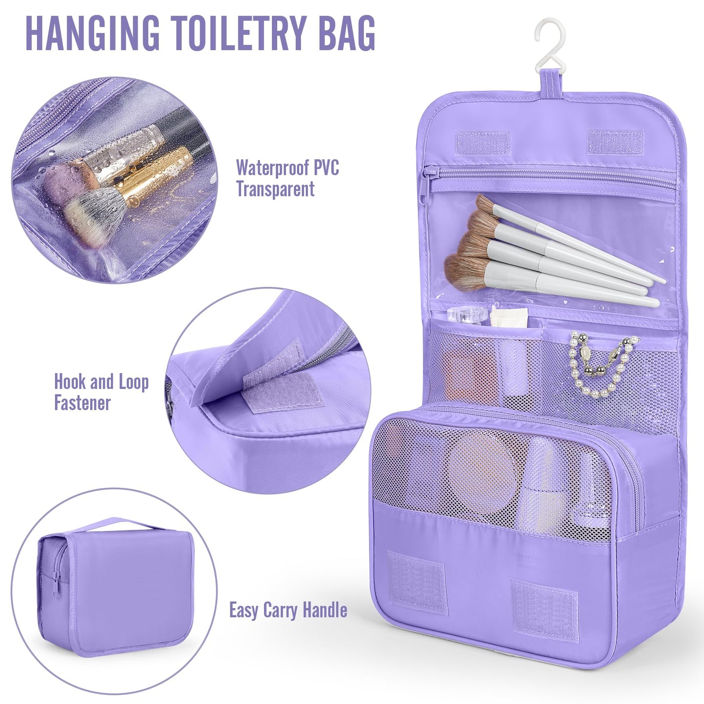 Veken 10 Set Packing Cubes for Travel Essential, Suitcase Organizer Bags in 4 Sizes, Carry-On Luggage Accessories with Large Laundry & Hanging Toiletry Bag, Must-Have for Airplane, Road Trip & Camping