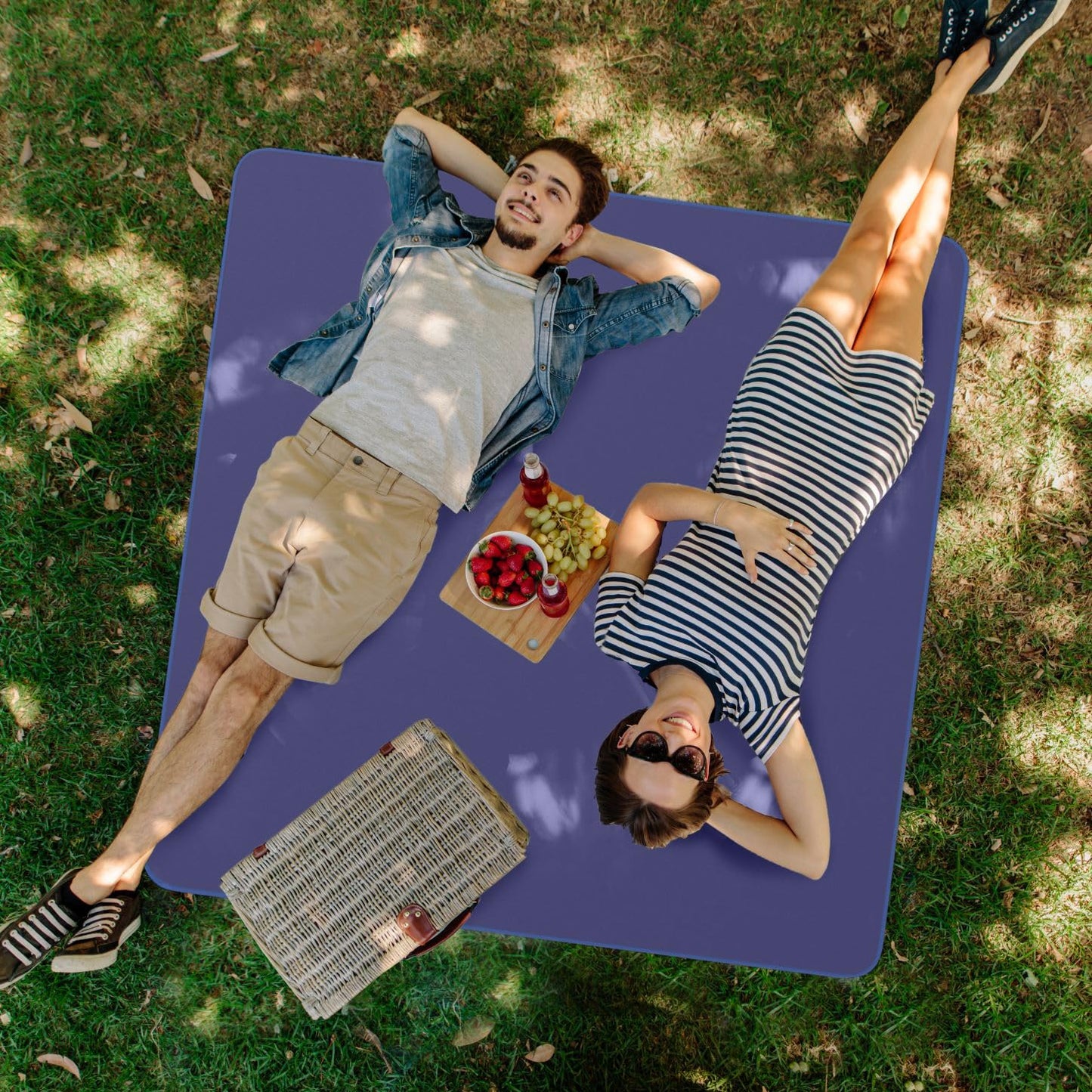 MonsterMat Extra Large Waterproof Splat Mat – 60"x60" Super Jumbo Mess Mat for Floor & Table Protection Washable Mat for Arts, Crafts, Painting, and Playtime (Grey) (Navy Blue)