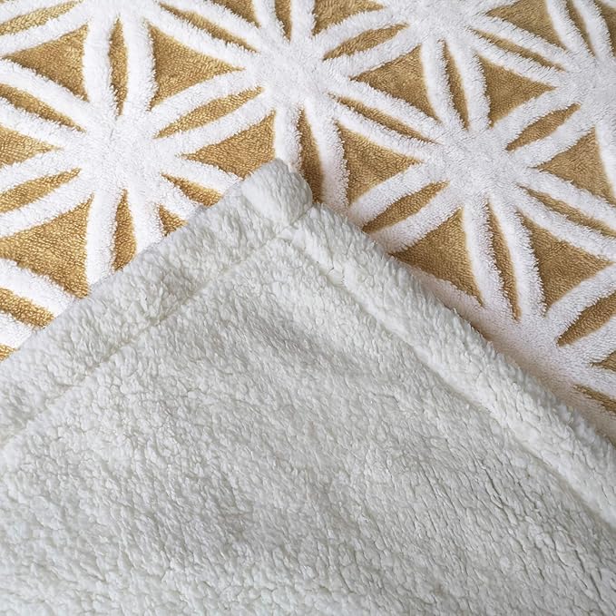 LOMAO Sherpa Fleece Blanket Fuzzy Soft Throw Blanket Dual Sided Blanket for Couch Sofa Bed (Yellow, 60''x80'')