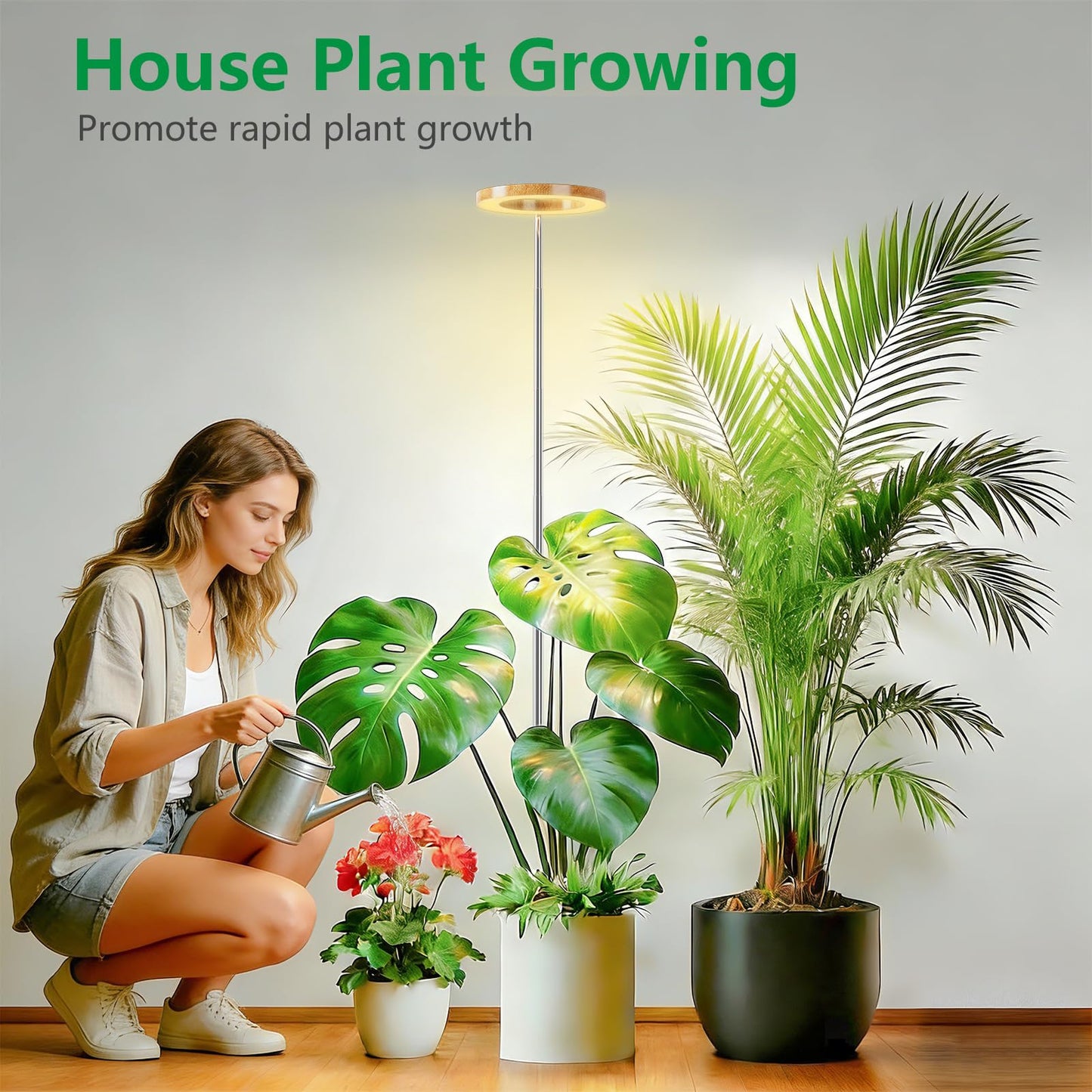LPMZMBL 3 Packs Grow Lights for Indoor Plants,Plant Grow Light,80 LEDs Full Spectrum Plant Lights for Indoor Growing with 6/12/16H Timer-WG3