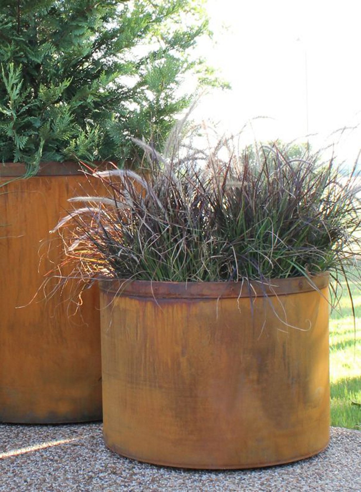 Bentintoshape Round Cor-Ten Planters