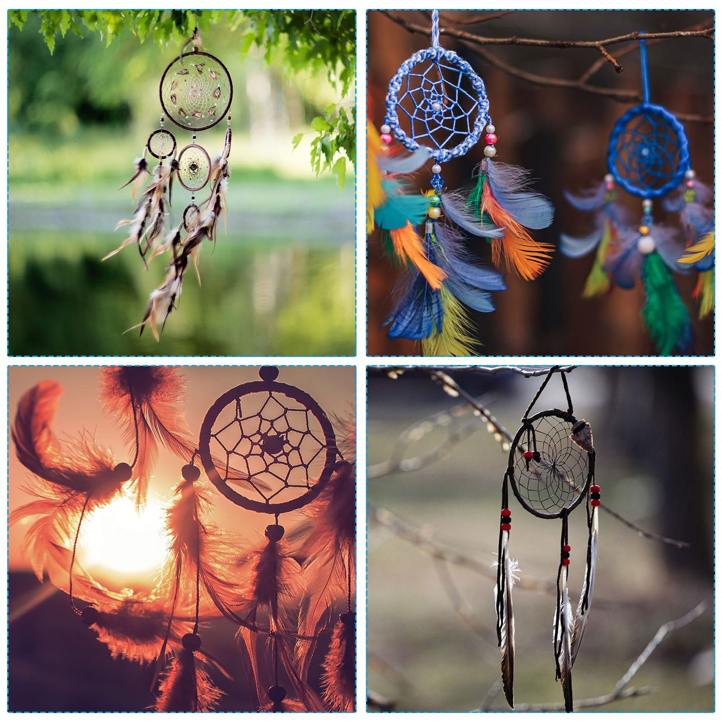 PATIKIL 7.9" Square Dream Catcher Rings, 6 Pcs Metal Macrame Wreath Floral Ring Hoop for Home DIY Craft Wedding Wall Hanging Decoration, Silver Tone