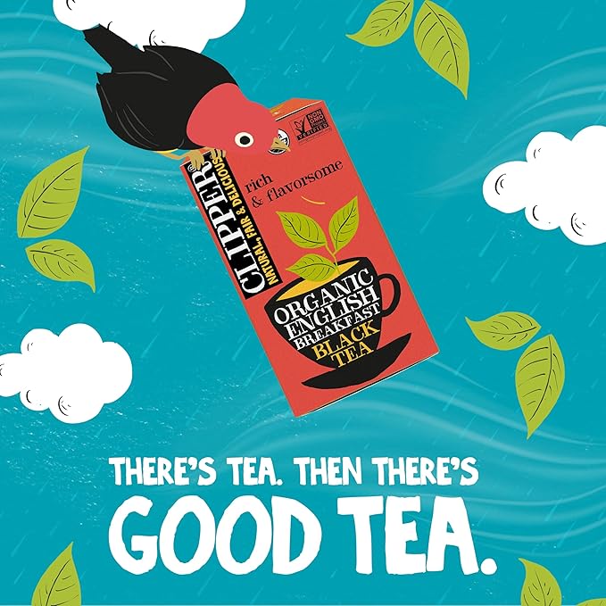 Clipper Tea Organic Fairtrade English Breakfast, Big Ben - USDA Organic, Non-GMO, Fair Trade, Sustainable Caffeinated Tea, 1 Pack, 20 Unbleached Tea Bags