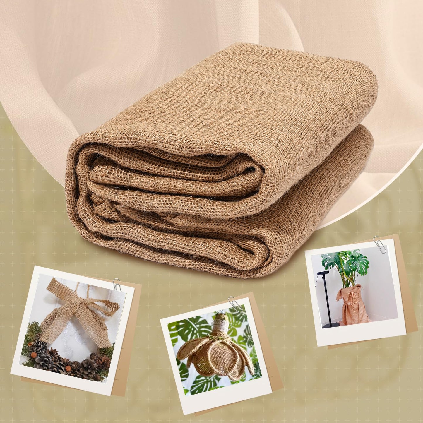 40" x20 Feet Premium Natural Burlap Fabric Roll – Multipurpose for Gardening, Weddings, Crafts & Holiday Decor – Wedding Aisle Runner, Halloween/Christmas Burlap, Weed Barrier & More(40in*20ft)