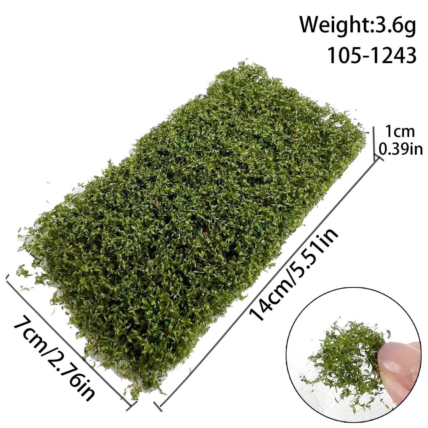 ZZZ SAN ZHI Tearable Vine Model Railway Scenery, Withered Yellow Green, 5.5x2.76x0.39 Inches, Miniature Diorama Landscape Material for Train Layout and Model Building (Spring Green)