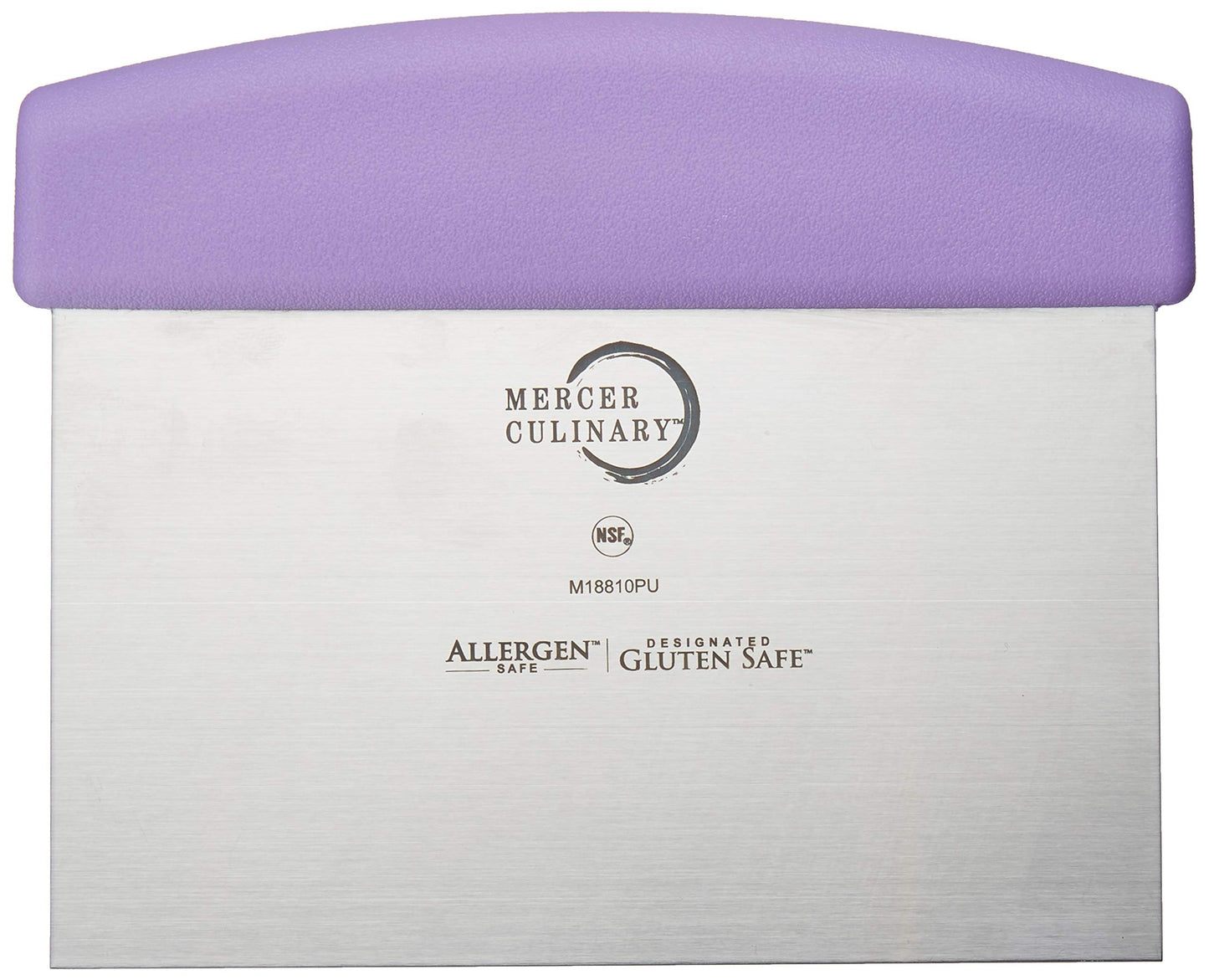 Mercer Culinary Millennia Bench Scraper, 6-Inch x 3-Inch Blade, with Purple Handle,