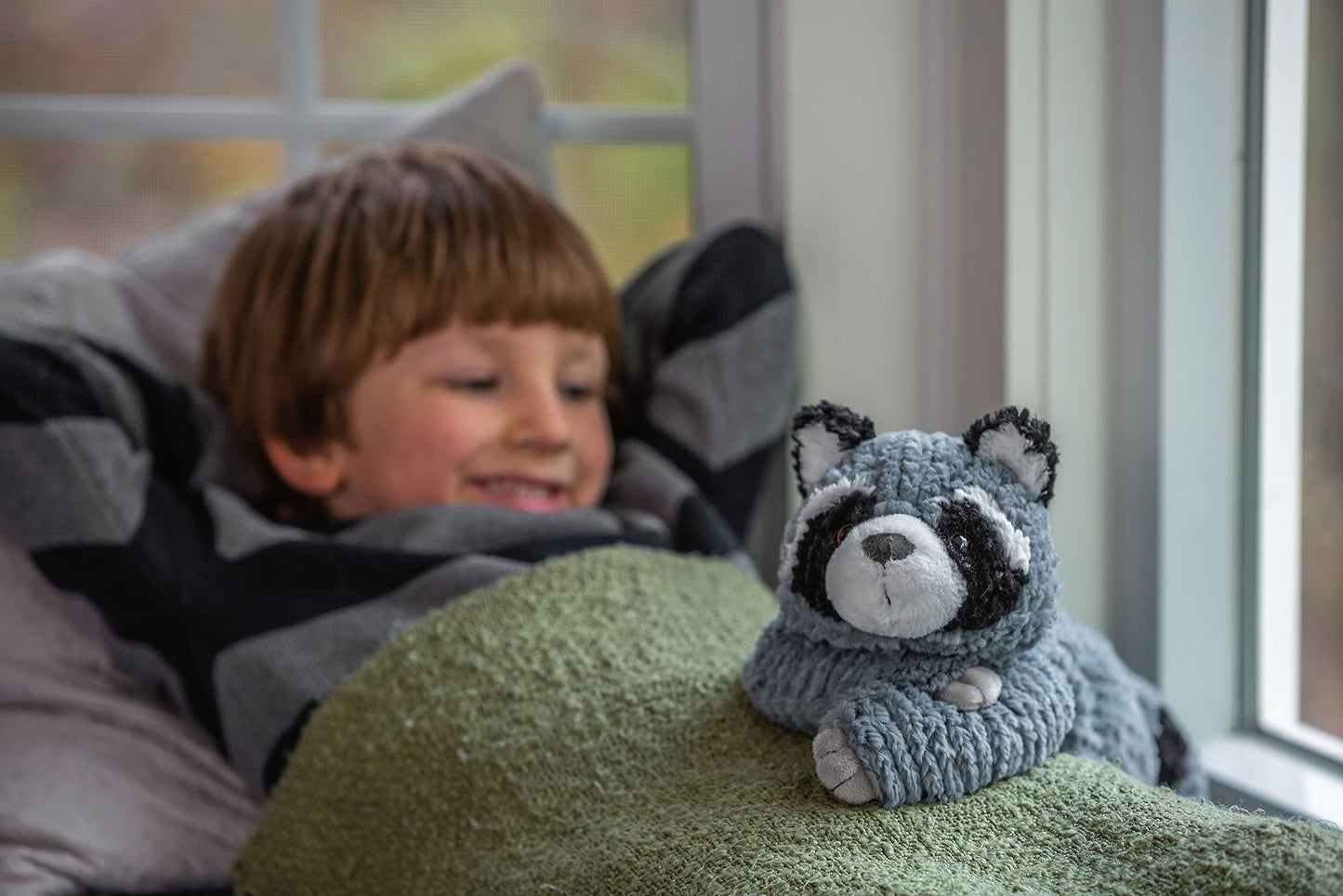 Mary Meyer Stuffed Animal Cozy Toes Soft Toy, 17-Inches, Raccoon