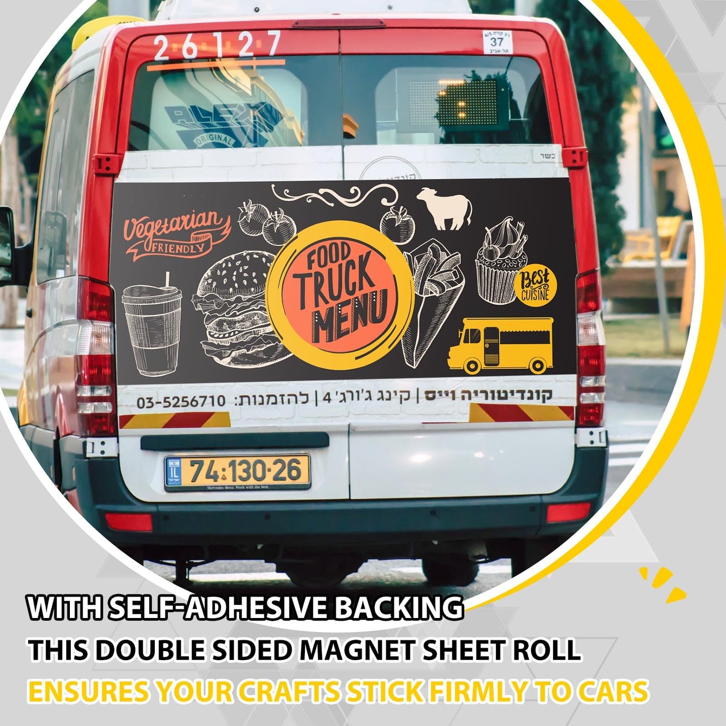Relaxweex 16 Inch x 5 ft x 30mil Extra Large Adhesive Magnetic Sheet Roll Not Printable Adhesive Backing Cut and Customize Flexible Sheets Blank White Surface Magnetic Sign for Craft Photo Craft