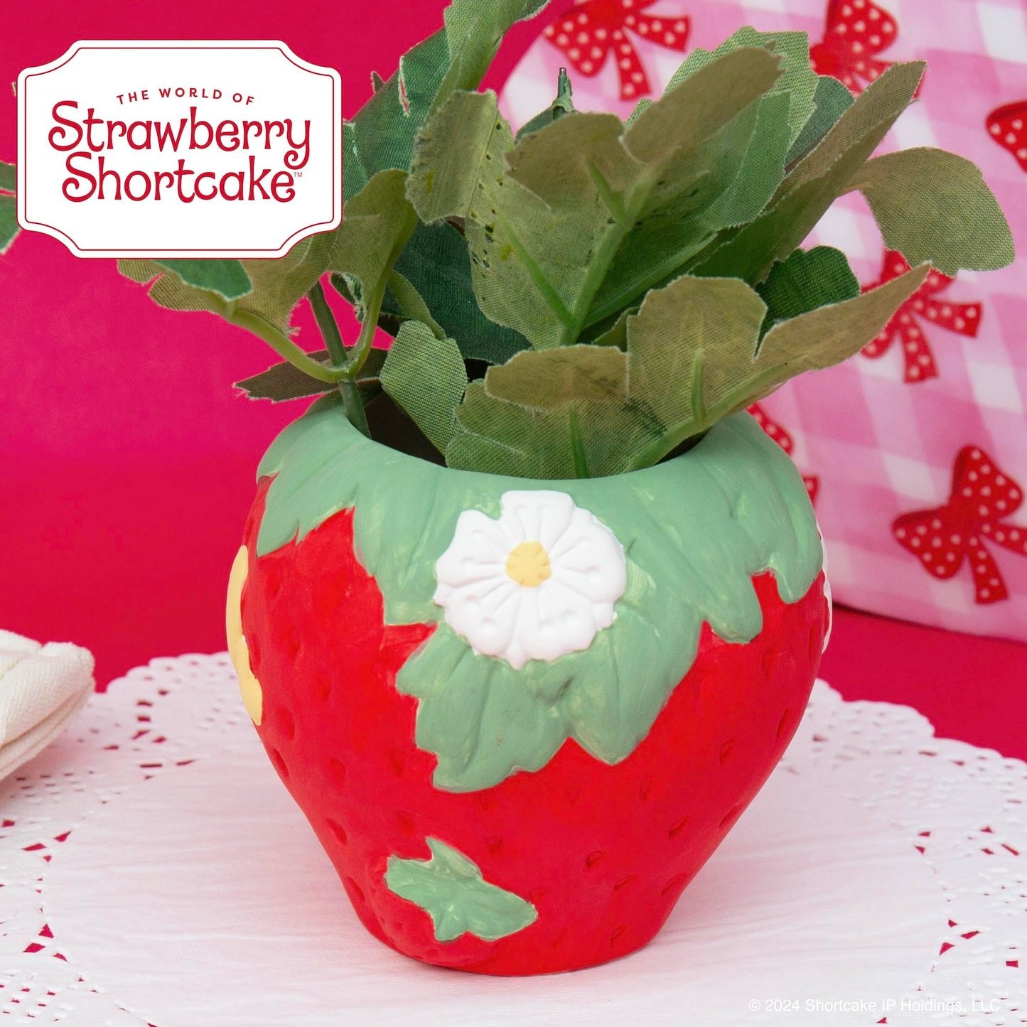 Horizon Group USA Paint Your Own Figurine Kit, DIY Art Project for Kids, Strawberry Shortcake Planter
