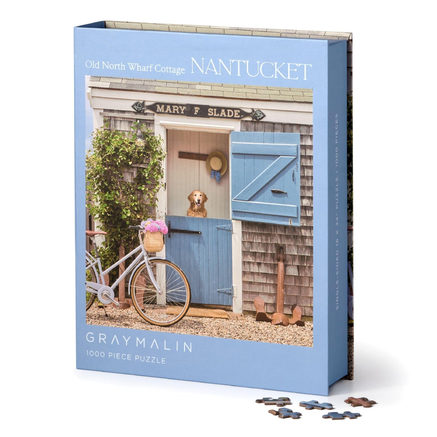 Galison Gray Malin Nantucket – 1000 Piece Book Puzzle with Dreamy Nantucket Photography Packaged in Magnetic Keepsake Book Sized Box