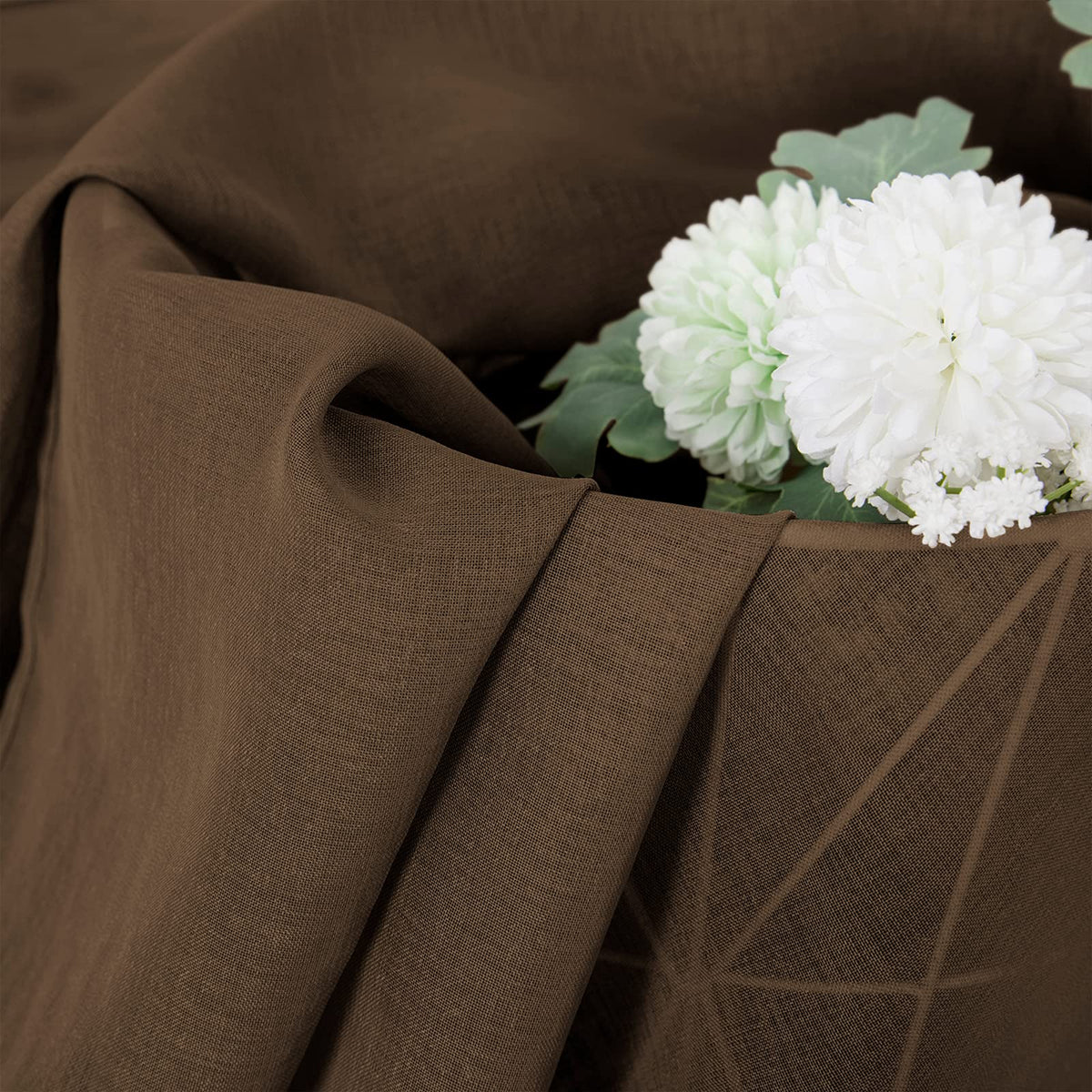 Short Sheer Curtains Linen Textured Bedroom Curtain Sheers Light Filtering Rod Pocket Voile Curtains for Living Room